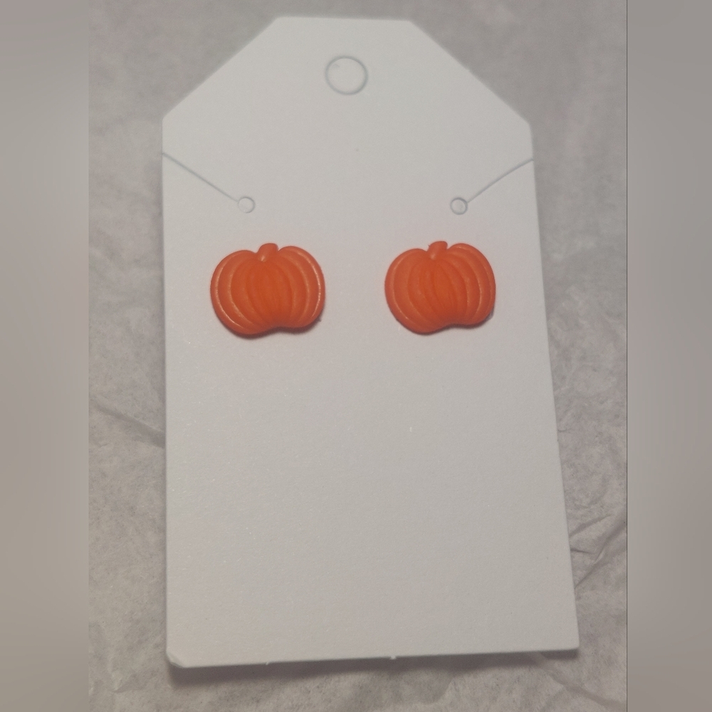 3/$10 Mini Orange Pumpkin Post Earrings Mix & Match